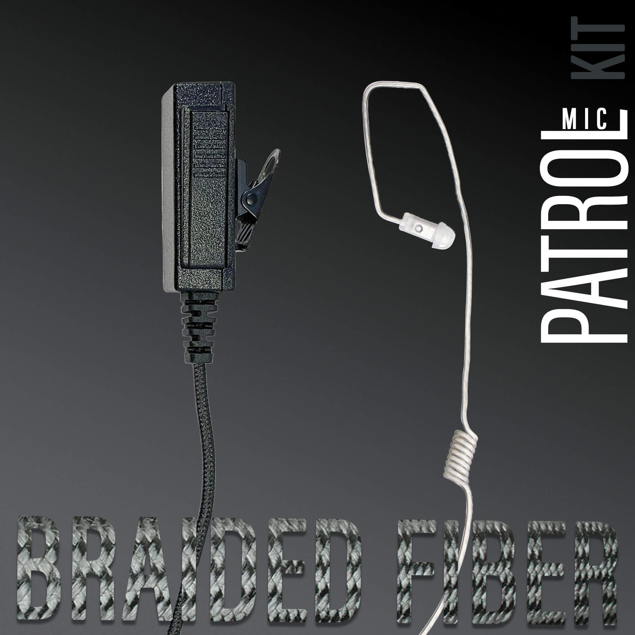 B2W-INV-TBD invisible series tactical 2 wire microphone kit braided fiber nylon cable Ultra Stealth 360 Flexo Radio tubeless Earpiece Kit - Motorola, Kenwood, Harris, M/A Com, Tait RO-360F-22-3.5: Ultra Stealth 360 Covert Whisper Covert Listen Only Earpiece EP1079SC A1 Micro Sound Tubeless Listen Only Earpiece/Tactical Radio Earpiece - 3.5mm, Connects to Speaker Mic for Motorola, Kenwood, Icom, Relm 360 flexo Comm Gear Supply CGS earphone connection tubeless EP-MS1A-B material comms communications I-PE35
