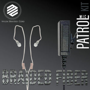 Tactical Mic & DUAL Ultra Stealth 360 Radio Earpiece Kit - Motorola, Kenwood, Harris, M/A Com, Tait, & More Comm Gear Supply CGS