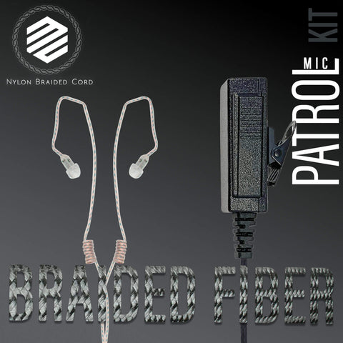 Tactical Mic & DUAL Ultra Stealth 360 Radio Earpiece Kit - Motorola, Kenwood, Harris, M/A Com, Tait, & More Comm Gear Supply CGS