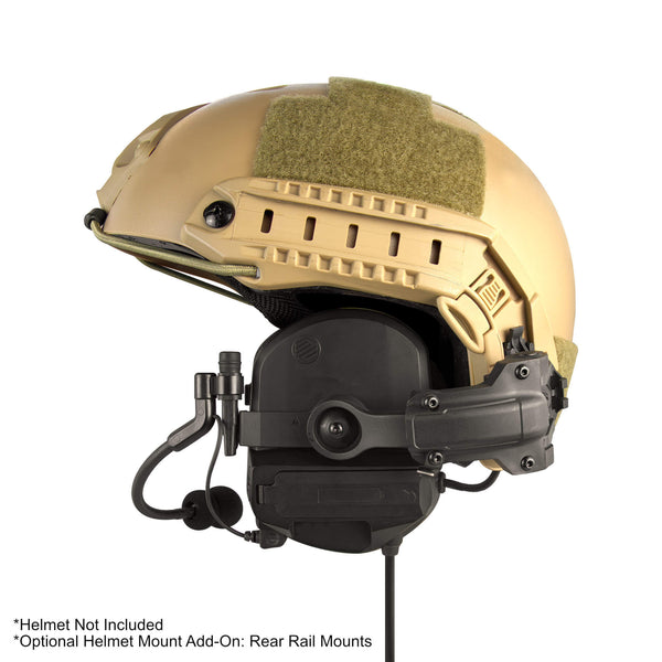 Tactical Radio Headset w/ Active Helmet Hearing Protection & Release Adapter - PTH-V2-28RR Material Comms PolTact Helmet Headset & Push To Talk(PTT) Adapter For Harris(L3Harris), M/A-Com P5300, P5350, P5370, P5450, P5470, P5500, P5550, P5570, P7300, P7350, P7370, XG-15(P/MultiMode), XG-25(P/Pe/MultiMode), XG-75(P/Pe/MultiMode)