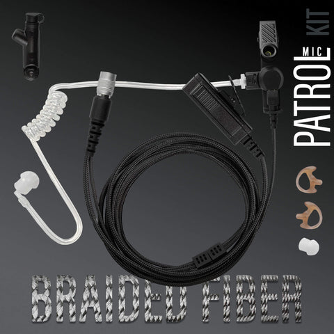 P/N: B2W37SR: Tactical Mic & Earpiece Braided Fiber Kit - Fits: Motorola R7, MXP600 & ION Series