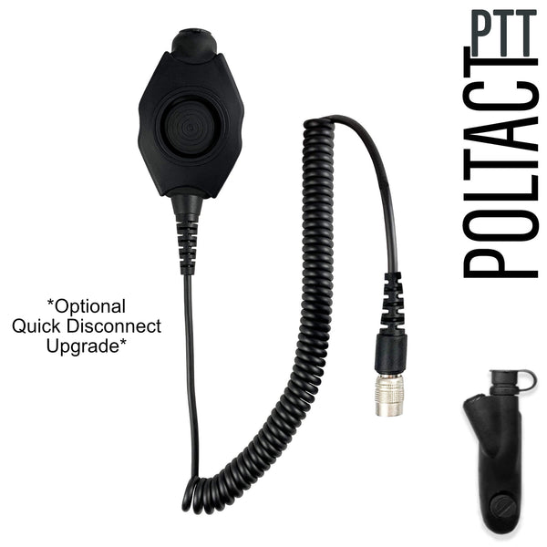 Tactical Radio Helmet Headset w/ Active Hearing Protection - PTH-V2-33 Material Comms PolTact Headset & Push To Talk(PTT) For Tactical Radio Headset w/ Active Hearing Protection -Motorola HT750, HT1250, HT1550, MTX850, MTX950, MTX960, MTX8250, MTX9250, PR860