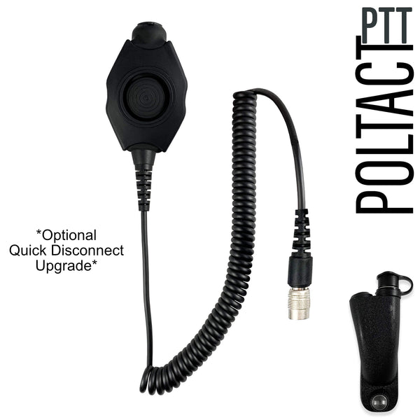 Tactical Radio Helmet Headset w/ Active Hearing Protection - PTH-V2-34 Material Comms PolTact Headset & Push To Talk(PTT) For Tactical Radio Headset w/ Active Hearing Protection - Motorola APX900, APX1000, APX2000, APX3000, APX4000, APX5000 APX6000/LI/XE APX7000/L/XE APX8000 SRX2200 XPR6100 XPR6300 XPR6350 XPR6380 XPR6500 XPR6550 PR6580 XPR7350/e XPR7380/e XPR7550/e XPR7580/e DP4400e