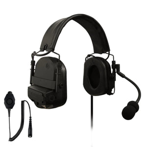 Tactical Radio Helmet Headset w/ Active Hearing Protection - PTH-V2-34 Material Comms PolTact Headset & Push To Talk(PTT) For Tactical Radio Headset w/ Active Hearing Protection - Motorola APX900, APX1000, APX2000, APX3000, APX4000, APX5000 APX6000/LI/XE APX7000/L/XE APX8000 SRX2200 XPR6100 XPR6300 XPR6350 XPR6380 XPR6500 XPR6550 PR6580 XPR7350/e XPR7380/e XPR7550/e XPR7580/e DP4400e