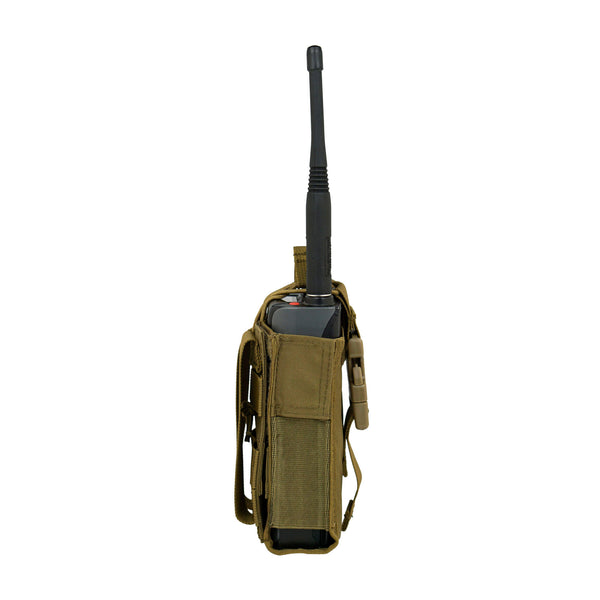 Universal MOLLE/PALS Tactical Radio Pouch w/ Keypad Access for Motorola, Harris, Kenwood, Tait, EF Johnson & More