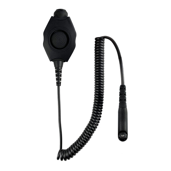 Tactical Radio Helmet Headset w/ Active Hearing Protection - PTH-V2-37 Material Comms PolTact Headset & Push To Talk(PTT) For Tactical Radio Headset w/ Active Hearing Protection - Motorola R7, MXP600, & ION Series