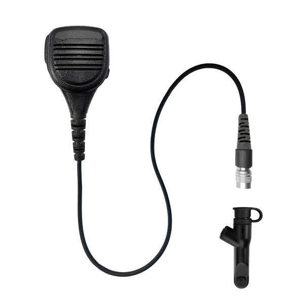 P/N: SM-V2-08RR: Straight Cable Shoulder/Chest Microphone For Harris(L3Harris)/Tait TP3000, TP3300, TP3350 TP3500, TP8100, TP8110, TP8115, TP8120, TP8135, TP8140, TP9300, TP9355, TP9360, TP9400, TP9435, TP9440, TP9445, TP9460 & More