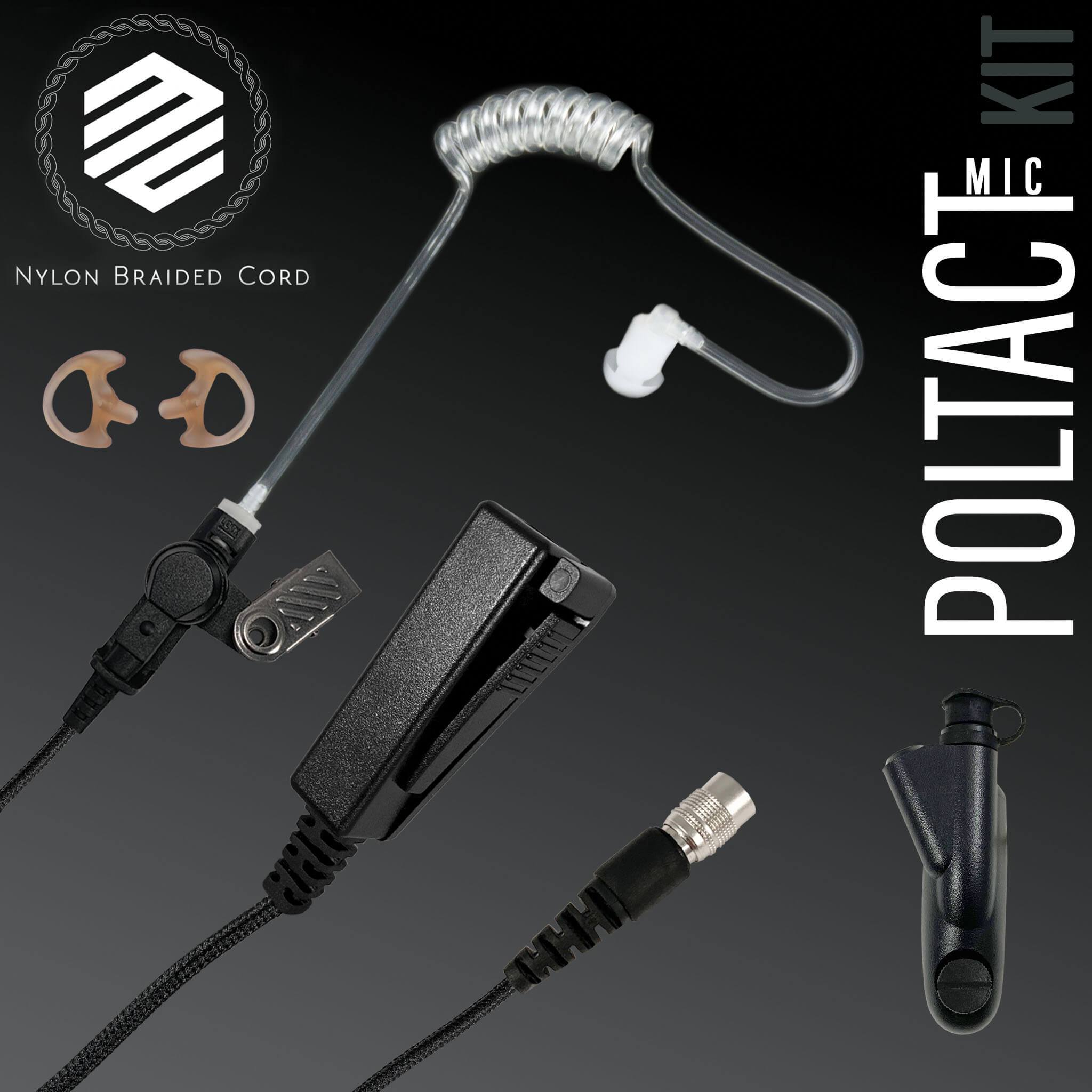 PolTact Mic Kit: PTM33RR - Guaranteed to work w/: Motorola- HT750, HT1250, HT1550, MTX850, MTX950, MTX8250, MTX9250, PR860, & More