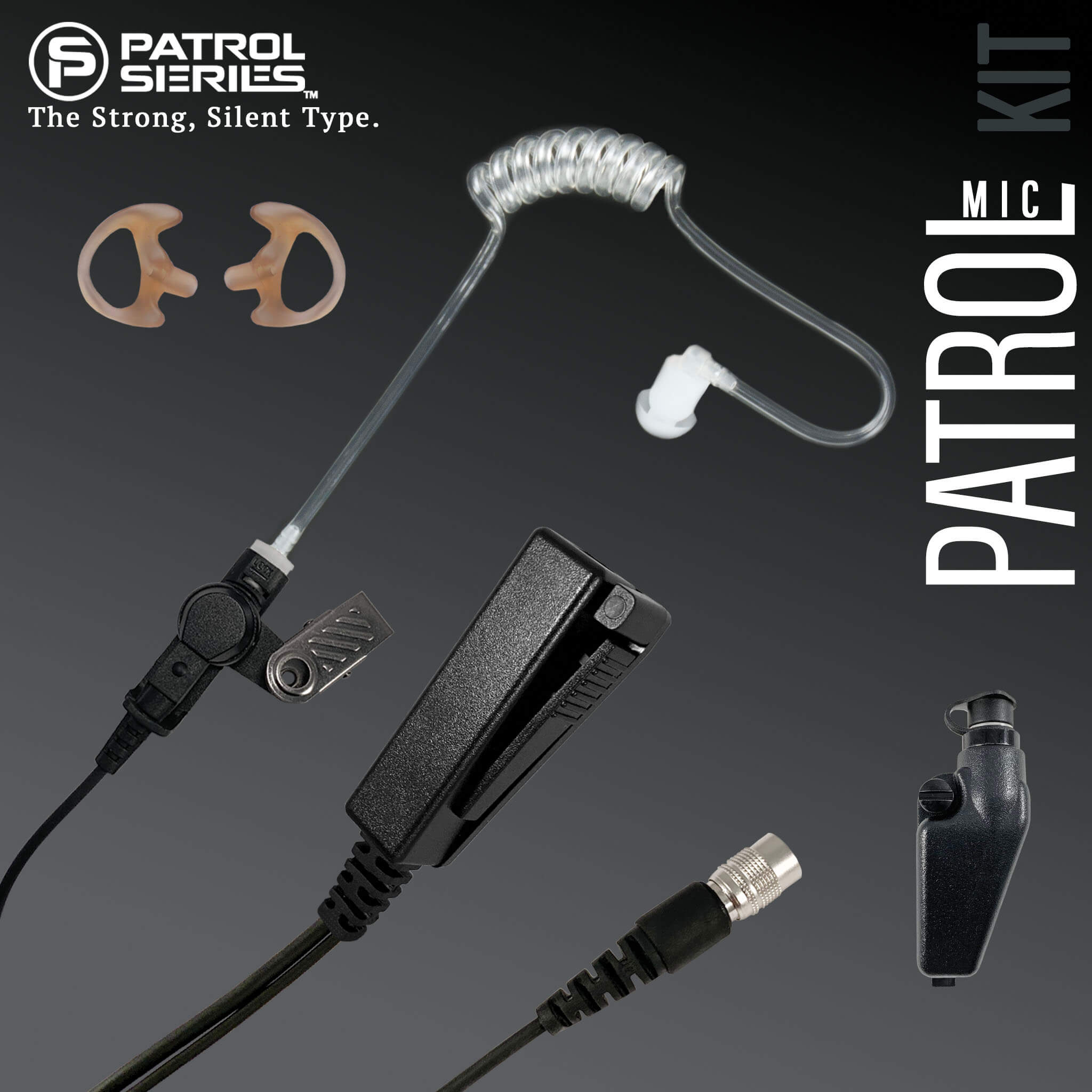 Patrol Mic Kit: PM11RR -  Kenwood NX-200, NX-210, NX-300, NX410, NX-411, NX-3200, NX3300, NX-5200, NX-5300, NX-5400, TK-190, TK-2140, TK-2180, TK-280, TK-290, TK-3140, TK-3148, TK-3180, TK-380, TK-385, TK-390, TK-480, TK-481, TK-5210, TK-5220, TK-5310, TK-5320, TK-5400, VP5000, VP5230, VP5330, VP5430, VP6000, VP6230, VP6330, VP6430 & More