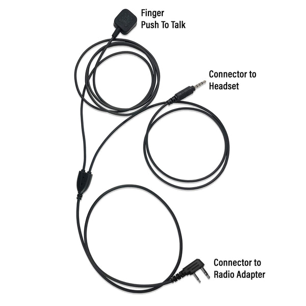 Competition/Race In-Helmet & Push To Talk Kit - 2 Pin Kenwood, Baofeng, AR-152, BTECH, Rugged Radios, Diga-Talk, TYT, AnyTone, Relm/BK Radio