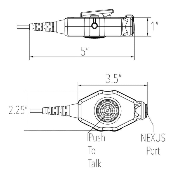 Headset PTT Harness w/ Rapid Release Connector/Adapter: PT-PPT-28RR - Guaranteed to work w/: Harris (M/A-Com) - P5300, P5350, P5370, P5450, P5470, P5500, P5550, P5570, P7300, P7350, P7370, XG-15, XG-25, XG-75, (Multimode) & More